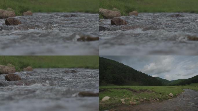 伊春河流水特写