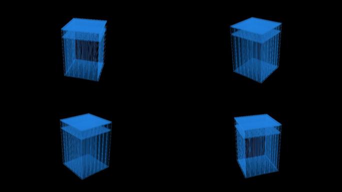 4k全息科技线框建筑带通道25