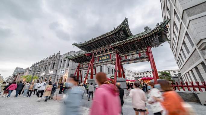 太原钟楼街大牌楼大范围延时