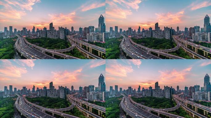 上海高架桥车流延时摄影【4K原创】