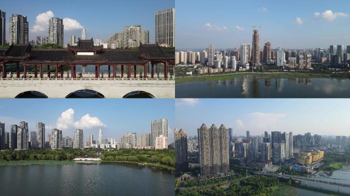 4K武汉城市与湖泊风光 沙湖公园