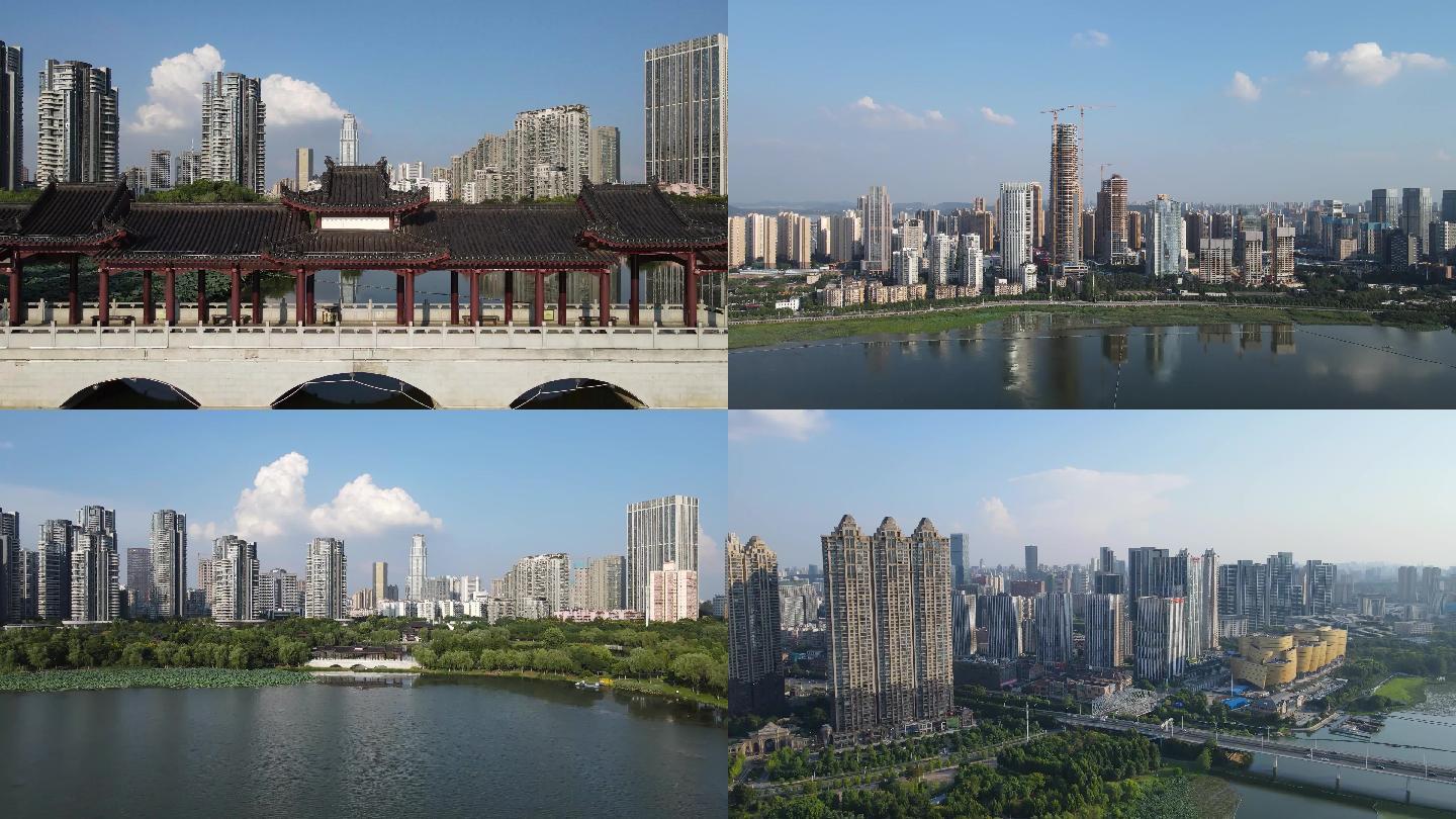 4K武汉城市与湖泊风光 沙湖公园