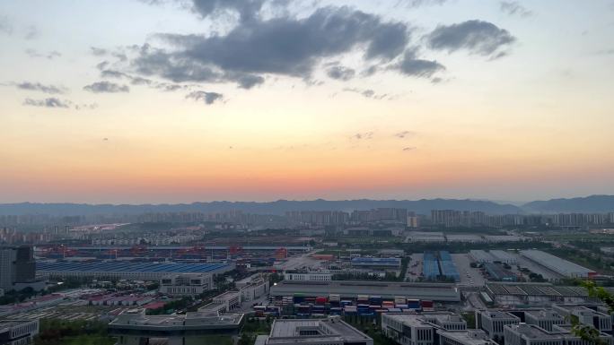 重庆科学城  渝新欧起点 物流园延时4K