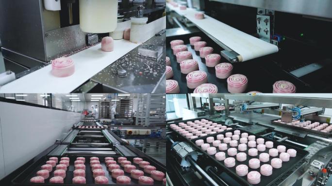 工厂自动化批量生产月饼