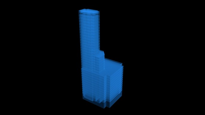 4k全息科技线框建筑带通道18