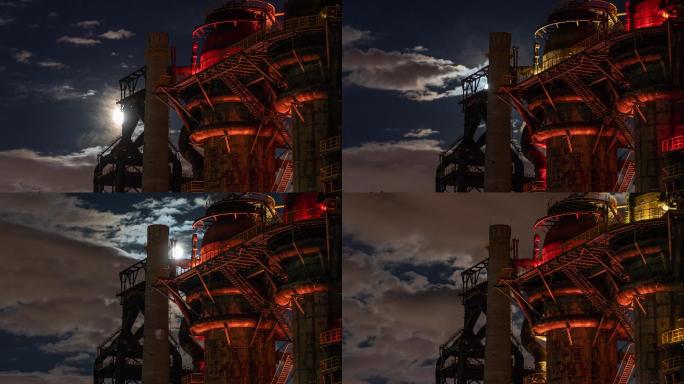 【4K】首钢园区-月升三高炉-夜景延时