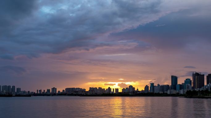 海口湾日出-延时