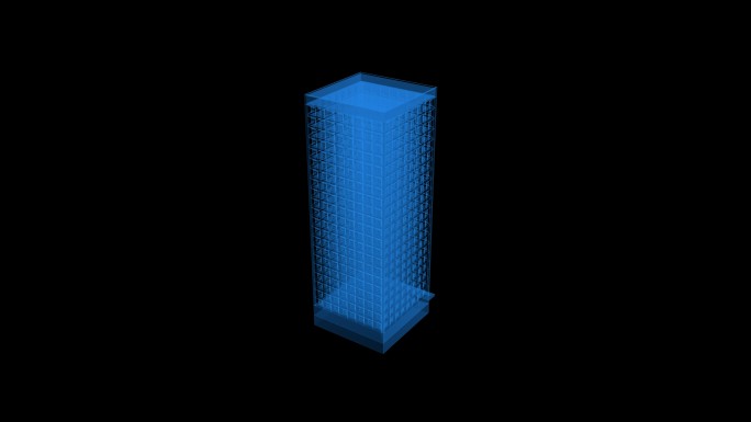 4k全息科技线框建筑带通道22