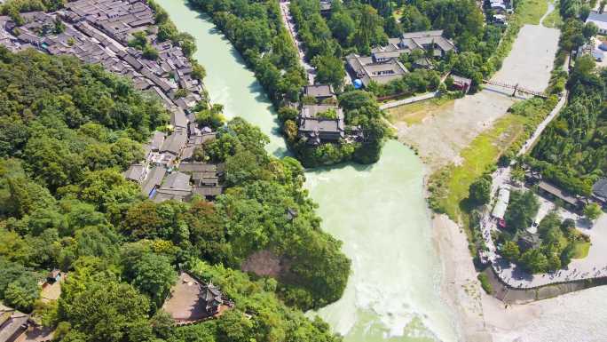 4K航拍四川都江堰水利5A景区合集