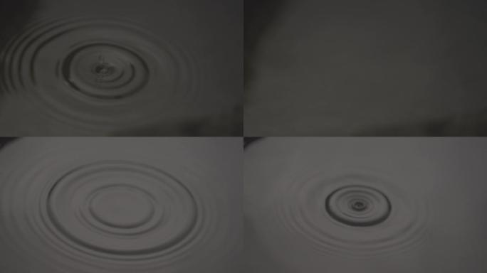 4K高速画面高帧率灰度模式滴水水波纹水珠