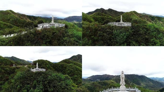 航拍 观音像 祖国山河