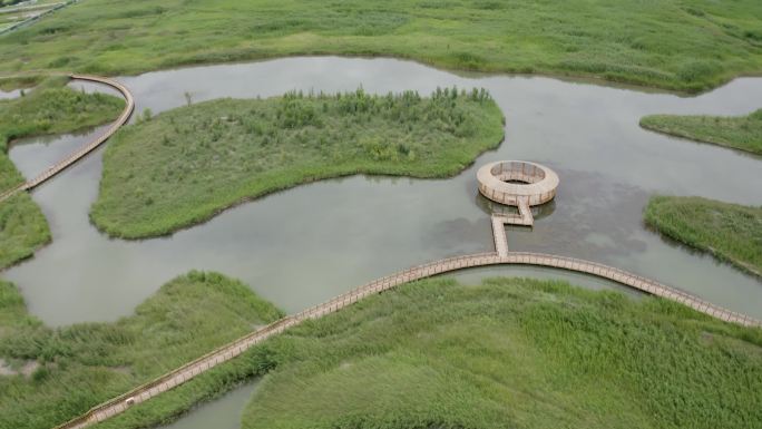 张掖国家湿地公园航拍