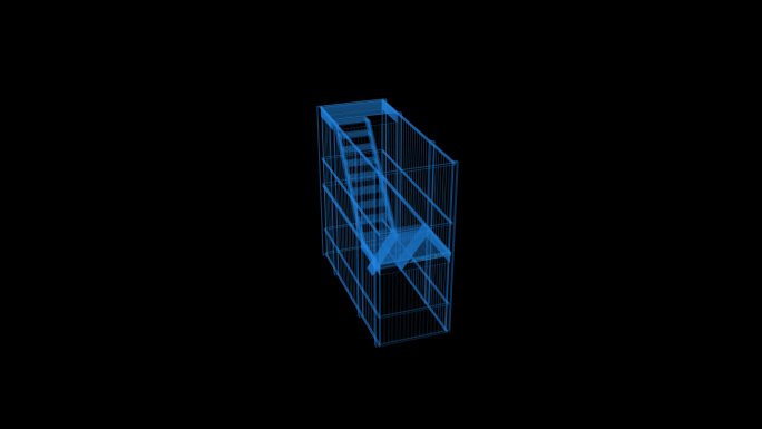 4k全息科技线框建筑带通道39