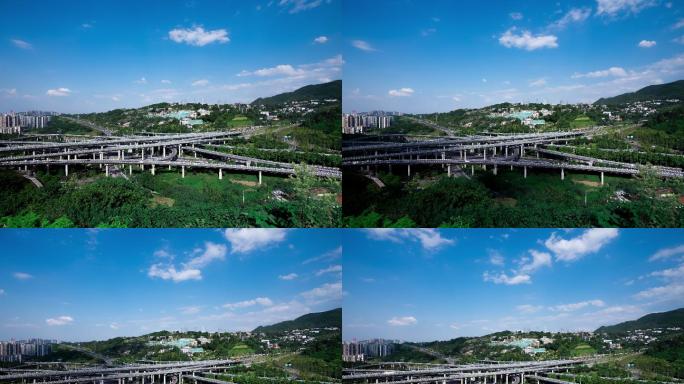 重庆盘龙立交桥8D魔幻城市中国最复杂延时