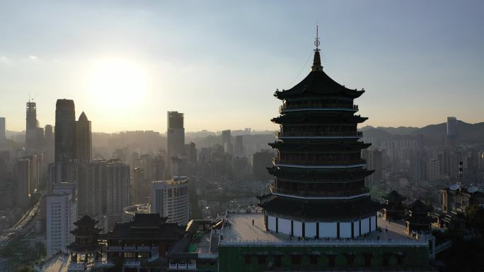 贵阳东山寺航拍分镜头