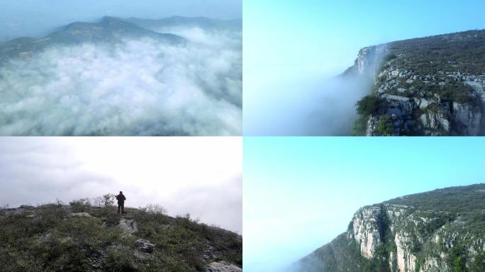云雾、山顶、航拍