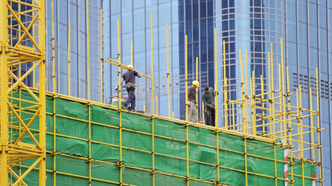 建筑工地农民工施工纪录片