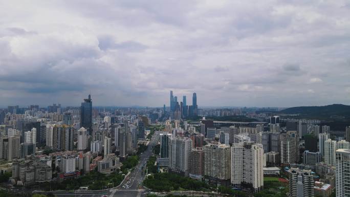 广西南宁城市高楼航拍