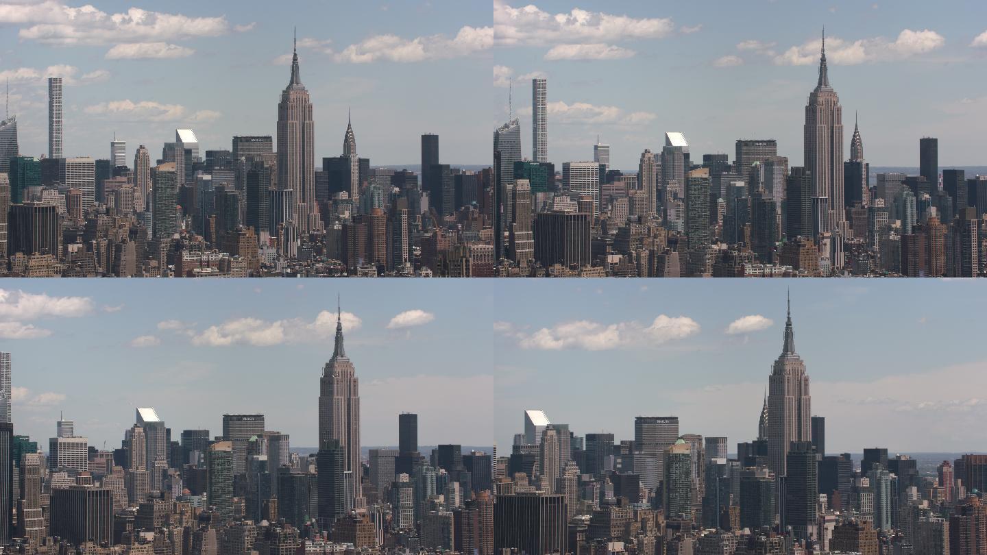 纽约曼哈顿建筑的空中拍摄
