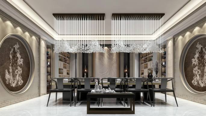 3d动画现代中式茶室TZ20_CS34