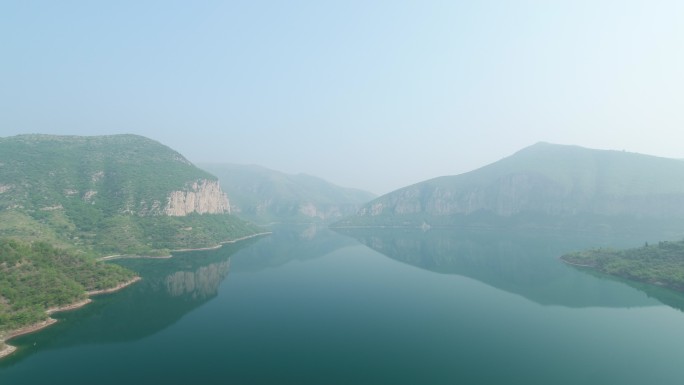 淇河清澈河流山川航拍