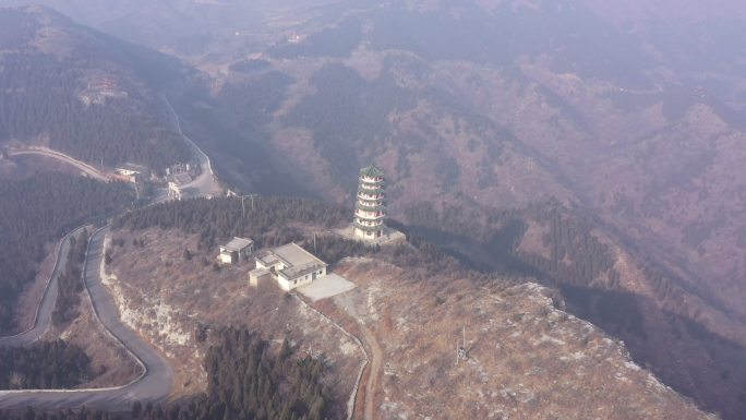 云梦山山川塔空境航拍