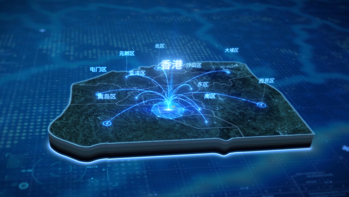 香港特别行政区科技联线辐射区域地图