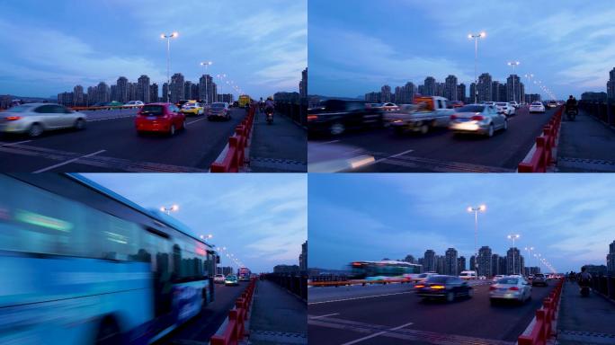 福州尤溪大桥车流量延时摄影
