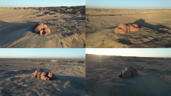 甘肃瓜州大地之子航拍360°环绕