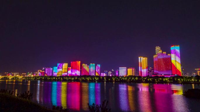 湖南长沙夜景延时摄影