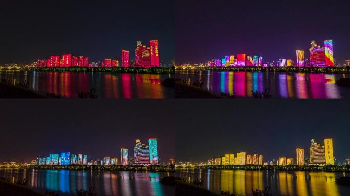 湖南长沙夜景延时摄影