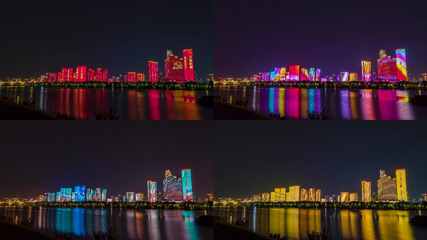 湖南长沙夜景延时摄影