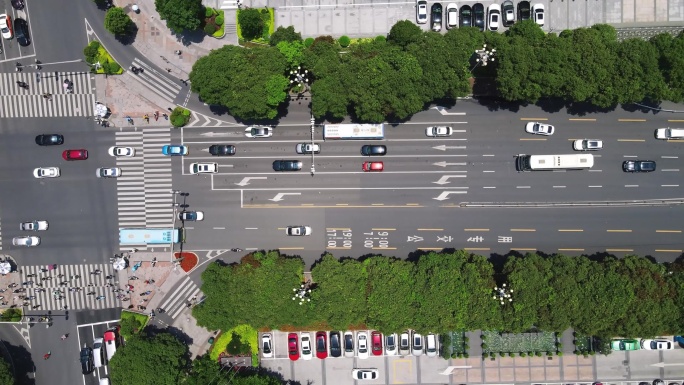 贵阳中华路城市交通航拍