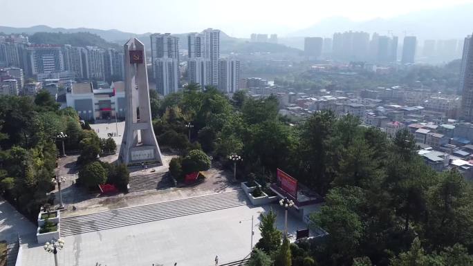郴州湘南红湘南起义纪念碑多角度实拍
