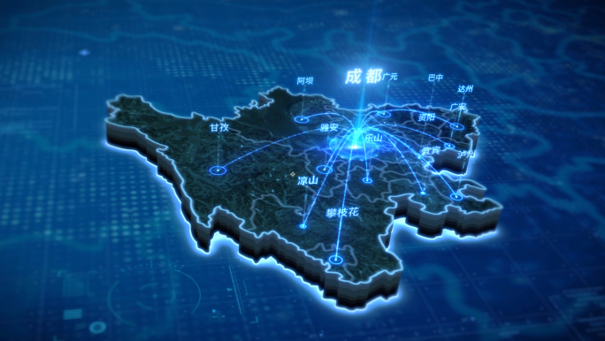 四川科技互联辐射区域地图