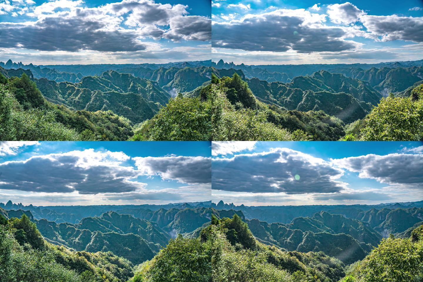 4K 贵州喀斯特地貌山区山脉延时摄影