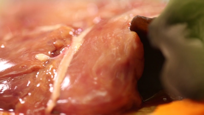 微距鸡肝肝脏上的筋膜 (4)