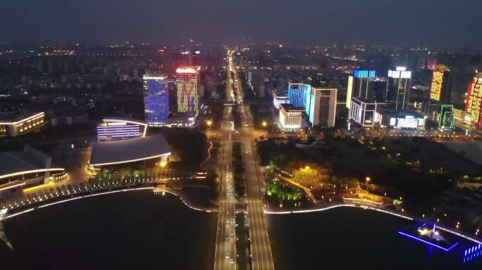 扬州京华城明月湖夜景
