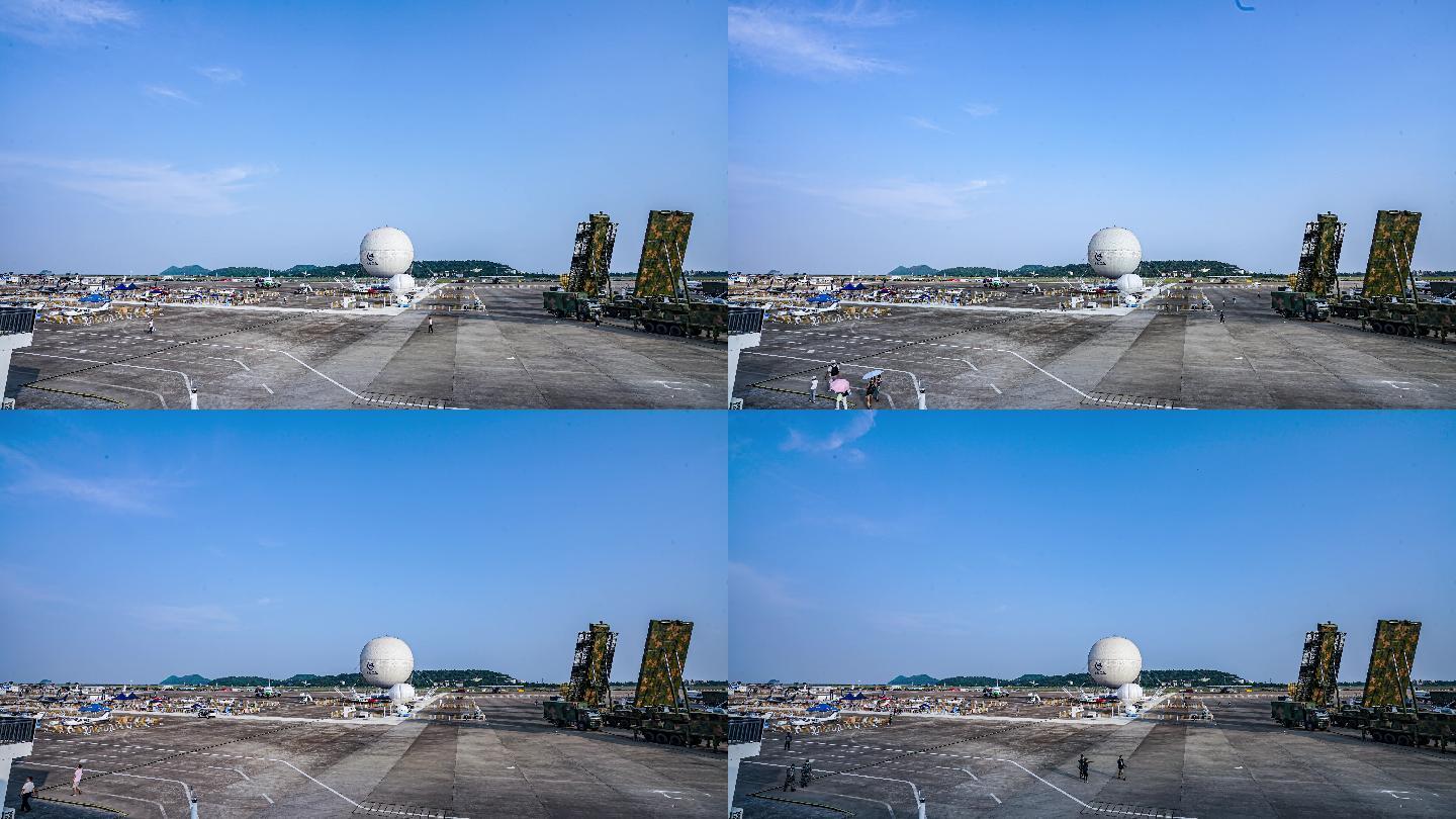 珠海航展固定展区延时摄影4K中航工业飞艇