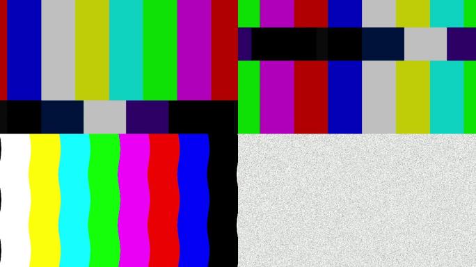各种电视节目失去信号效果雪花屏效果素材
