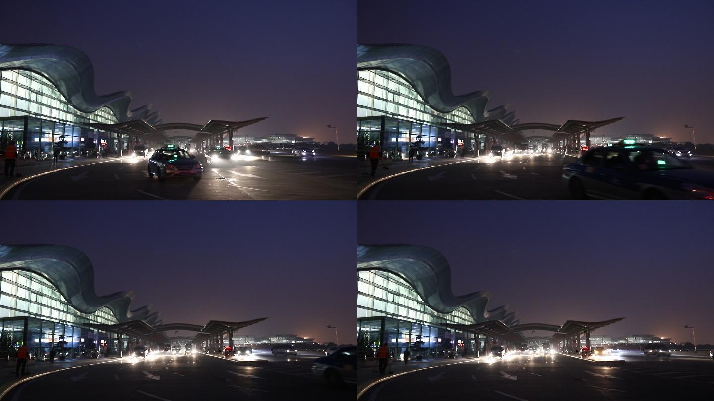 杭州萧山国际机场 高架路 车流