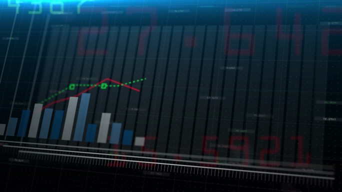 股票市场信息的3D动画