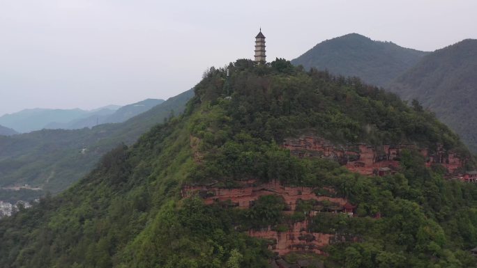 浙江天台山赤城山风光