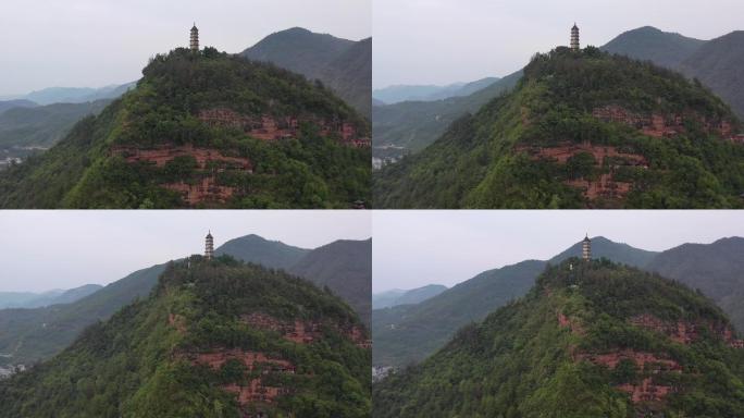 浙江天台山赤城山风光