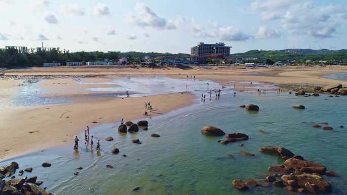 航拍福建漳州漳浦白塘湾景区