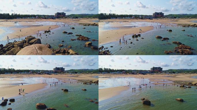 航拍福建漳州漳浦白塘湾景区