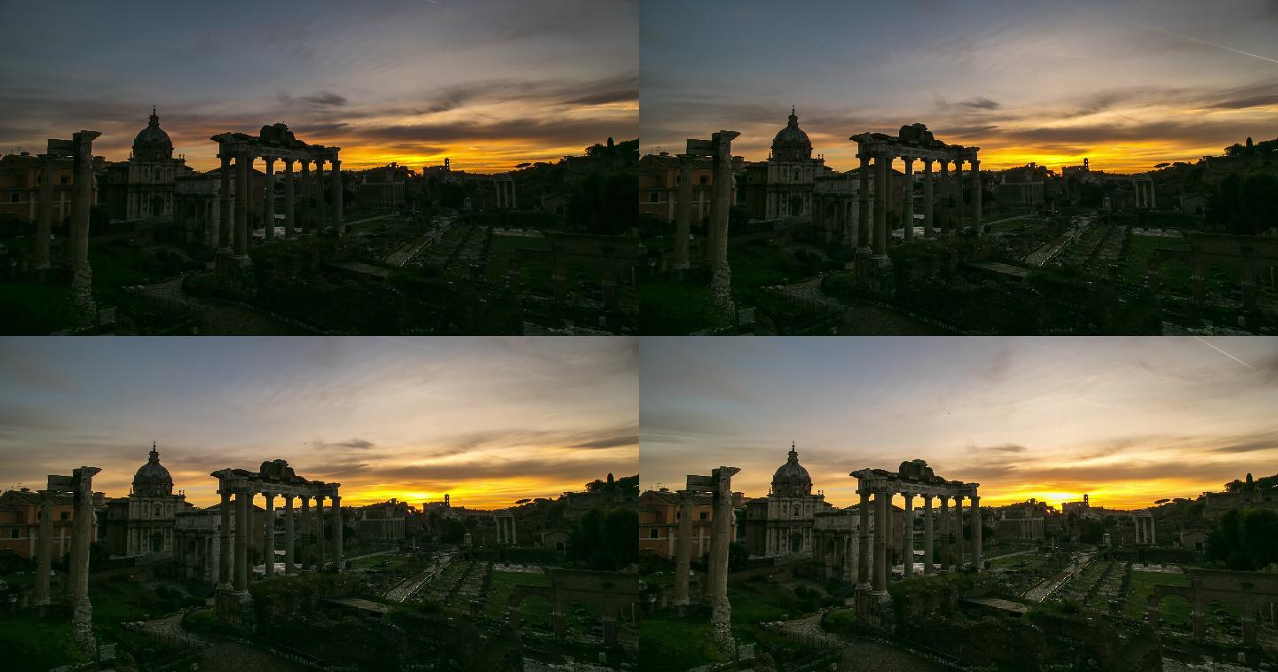 罗马论坛地标罗马论坛寺庙建筑旧废墟