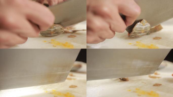 切分处理青蟹膏蟹 (4)