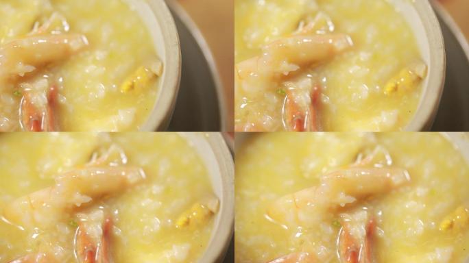 干贝大虾螃蟹海鲜粥 (3)