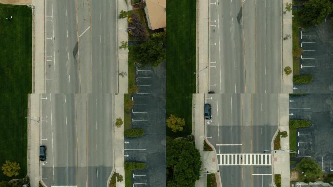 空旷的交通道路防疫抗疫防控封控隔离管控